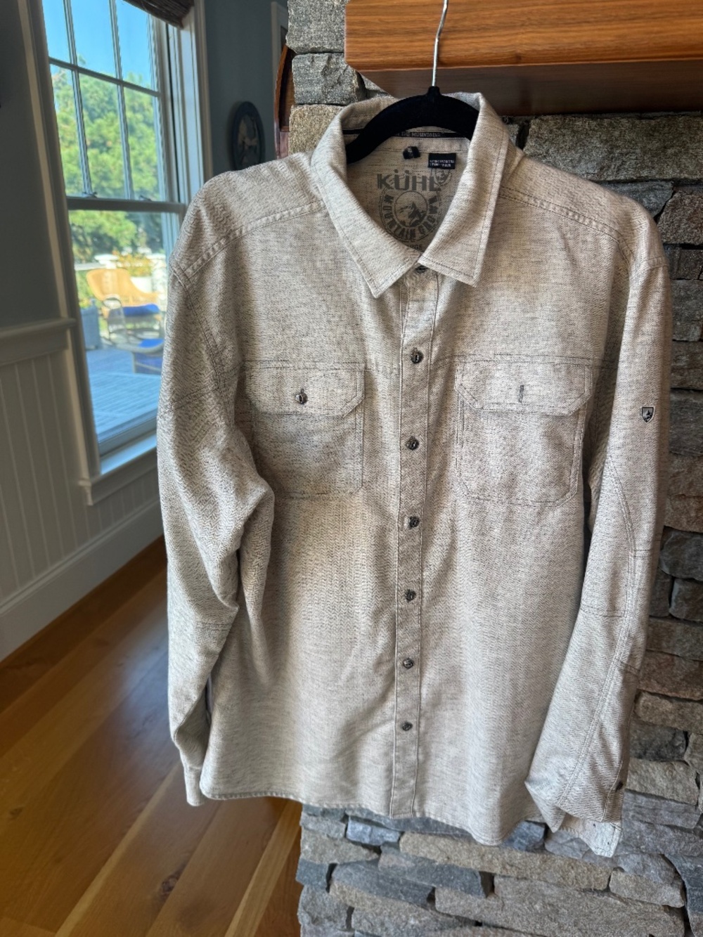 Kuhl Men's Casual Button-Down Shirt in Beige